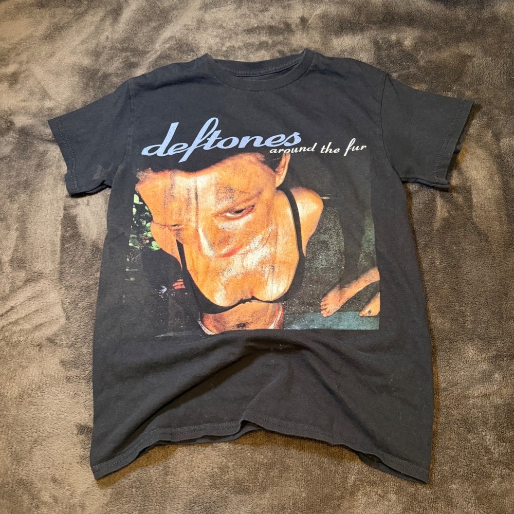 Deftones Around the Fur Graphic T-Shirt Black Small 2023 Licensed Band Tee